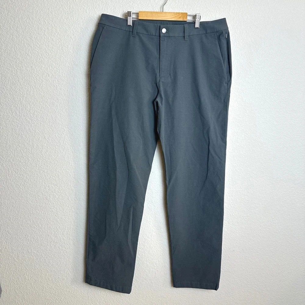 Lululemon Mens Commission Pant Classic Grey Blue Tech Chino LM5AX5S Size 36